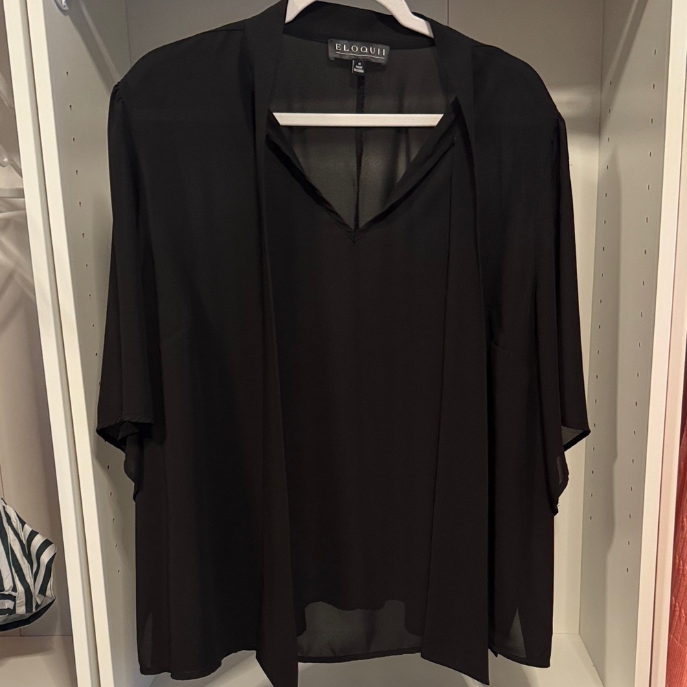 Eloquii Elegant Black Blouse